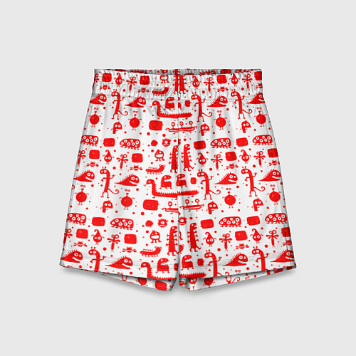 Детские шорты RED MONSTERS / 3D-принт – фото 1
