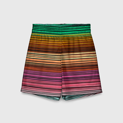 Детские шорты Multicolored thin stripes Разноцветные полосы / 3D-принт – фото 1