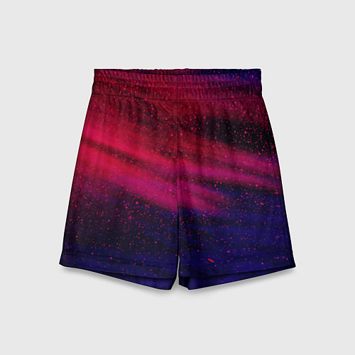 Детские шорты Неоновая пыль - Красный / 3D-принт – фото 1