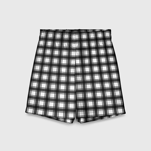 Детские шорты Black and white trendy checkered pattern / 3D-принт – фото 1