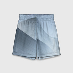 Шорты детские Абстрактная геометрическая серебряная постройка, цвет: 3D-принт