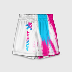 Детские шорты Peugeot neon gradient style: по-вертикали