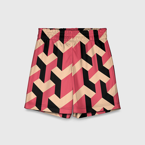 Детские шорты Объемный геометрический узор geometry / 3D-принт – фото 1