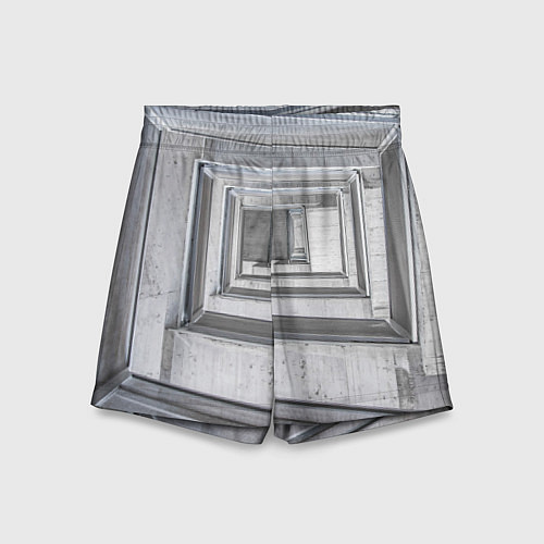 Детские шорты Абстрактная спираль из блоков / 3D-принт – фото 1