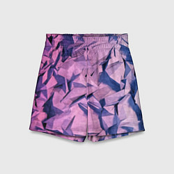 Шорты детские Полигональная скальная текстура, цвет: 3D-принт