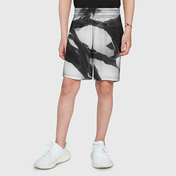Шорты детские Осколки кристалла, тёмная абстракция, цвет: 3D-принт — фото 2