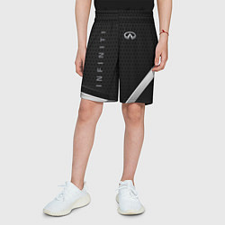 Шорты детские Infiniti абстракция карбон, цвет: 3D-принт — фото 2