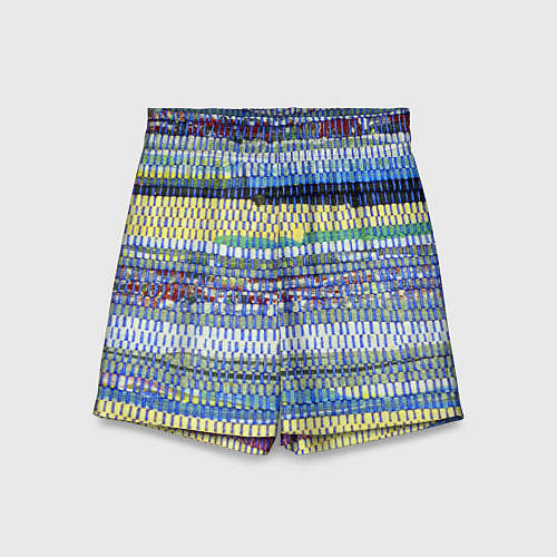 Детские шорты Сшитые воедино кусочки ткани - patchwork / 3D-принт – фото 1