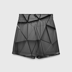 Шорты детские Треугольники серые, цвет: 3D-принт