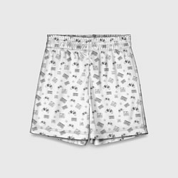 Детские шорты 90s pattern on white
