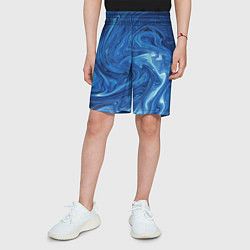 Шорты детские Волновые разводы на поверхности воды, цвет: 3D-принт — фото 2