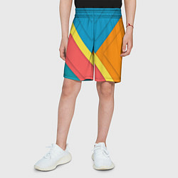 Шорты детские Простейший геометрический узор, цвет: 3D-принт — фото 2