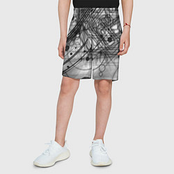 Шорты детские Геометрические фигуры графика, цвет: 3D-принт — фото 2