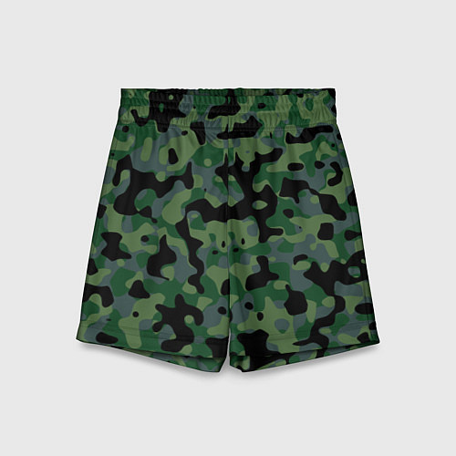 Детские шорты Камуфляж WW2 Tropics Verdant / 3D-принт – фото 1