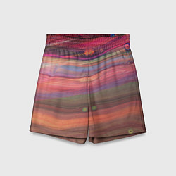 Детские шорты Розово-оранжевый абстрактный песок