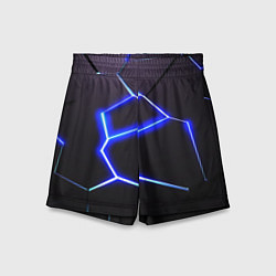 Детские шорты Неоновый разлом плит