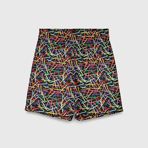 Детские шорты Палочки разноцветные / 3D-принт – фото 1