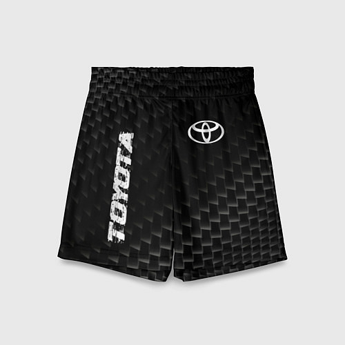 Детские шорты Toyota карбоновый фон / 3D-принт – фото 1