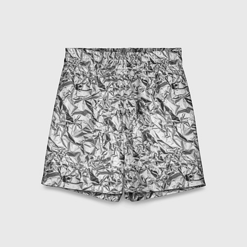Детские шорты Текстура мятой алюминиевой фольги / 3D-принт – фото 1