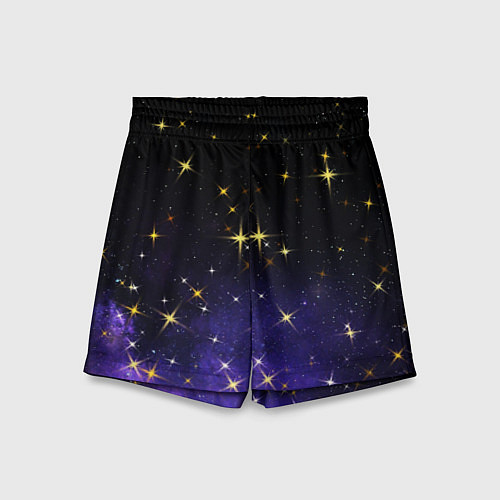 Детские шорты Сияющие звёзды вселенной / 3D-принт – фото 1