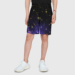 Шорты детские Сияющие звёзды вселенной, цвет: 3D-принт — фото 2