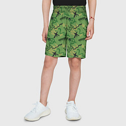 Шорты детские Милитари граффити, цвет: 3D-принт — фото 2