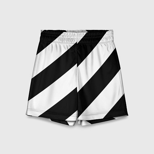 Детские шорты Черно-белые полосы / 3D-принт – фото 1