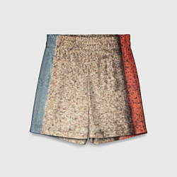 Шорты детские Синие, белые и красные камни, цвет: 3D-принт