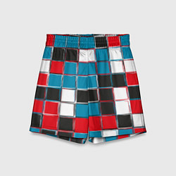 Шорты детские Разнообразные стеклянные фигуры, цвет: 3D-принт