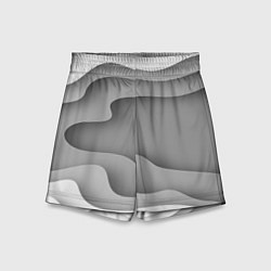 Шорты детские Множество оттенков серого в разломе, цвет: 3D-принт