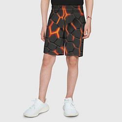 Шорты детские Разлив лавы, цвет: 3D-принт — фото 2
