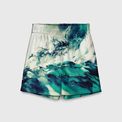 Шорты детские Всплеск воды абстракция, цвет: 3D-принт