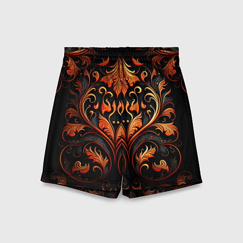 Детские шорты Огненные узоры / 3D-принт – фото 1