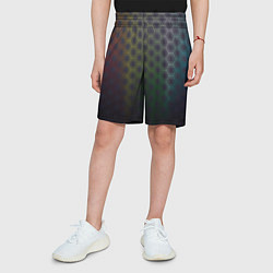 Шорты детские Абстрактные соты размытые, цвет: 3D-принт — фото 2