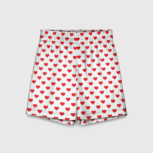 Детские шорты Сердечки - паттерн / 3D-принт – фото 1