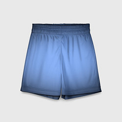 Шорты детские Васильковый оттенок с черной виньеткой, цвет: 3D-принт