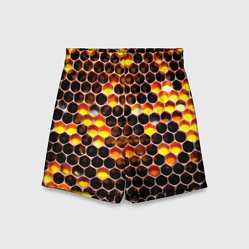 Детские шорты Медовые пчелиные соты / 3D-принт – фото 1