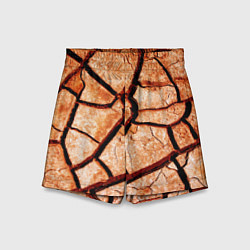 Шорты детские Треснувшая земля, цвет: 3D-принт