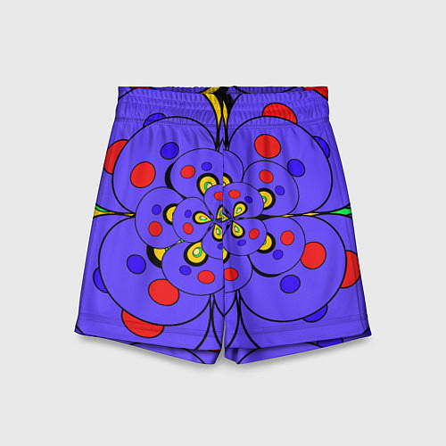 Детские шорты Полукруг яркий орнамент / 3D-принт – фото 1