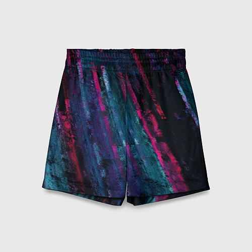 Детские шорты Неоновая стена / 3D-принт – фото 1