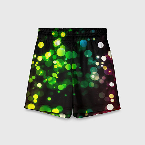 Детские шорты Разноцветные блики / 3D-принт – фото 1