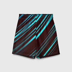 Шорты детские Stripes line neon color, цвет: 3D-принт