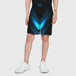 Шорты детские Neon geometry stripes, цвет: 3D-принт — фото 2