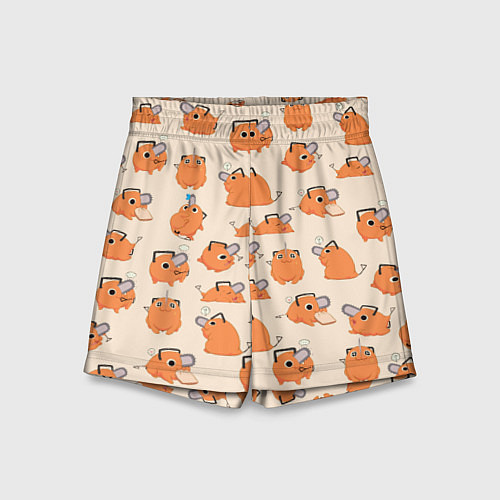 Детские шорты Человек-бензопила - Почита и хлебушек / 3D-принт – фото 1