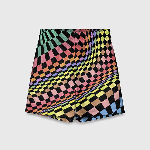 Детские шорты Colorful avant-garde chess pattern - fashion / 3D-принт – фото 1