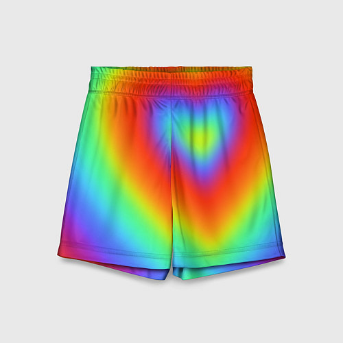 Детские шорты Сердце - радужный градиент / 3D-принт – фото 1
