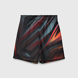 Шорты детские Объемные темные элементы, цвет: 3D-принт