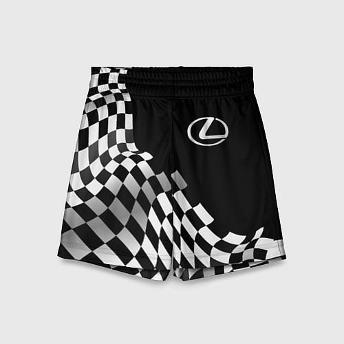 Детские шорты Lexus racing flag / 3D-принт – фото 1