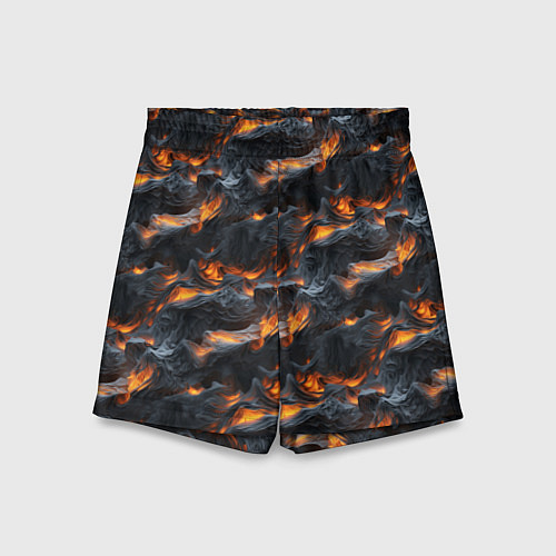 Детские шорты Огненные волны - pattern / 3D-принт – фото 1