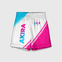 Детские шорты Akira neon gradient style: надпись, символ